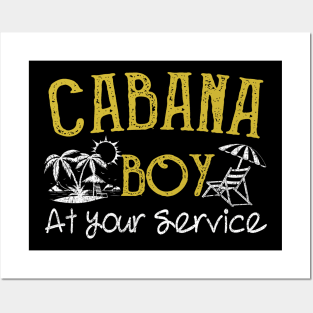 CABANA BOY AT YOUR SERVICE | POOL PARTY BOY BARTENDER FUNNY Posters and Art